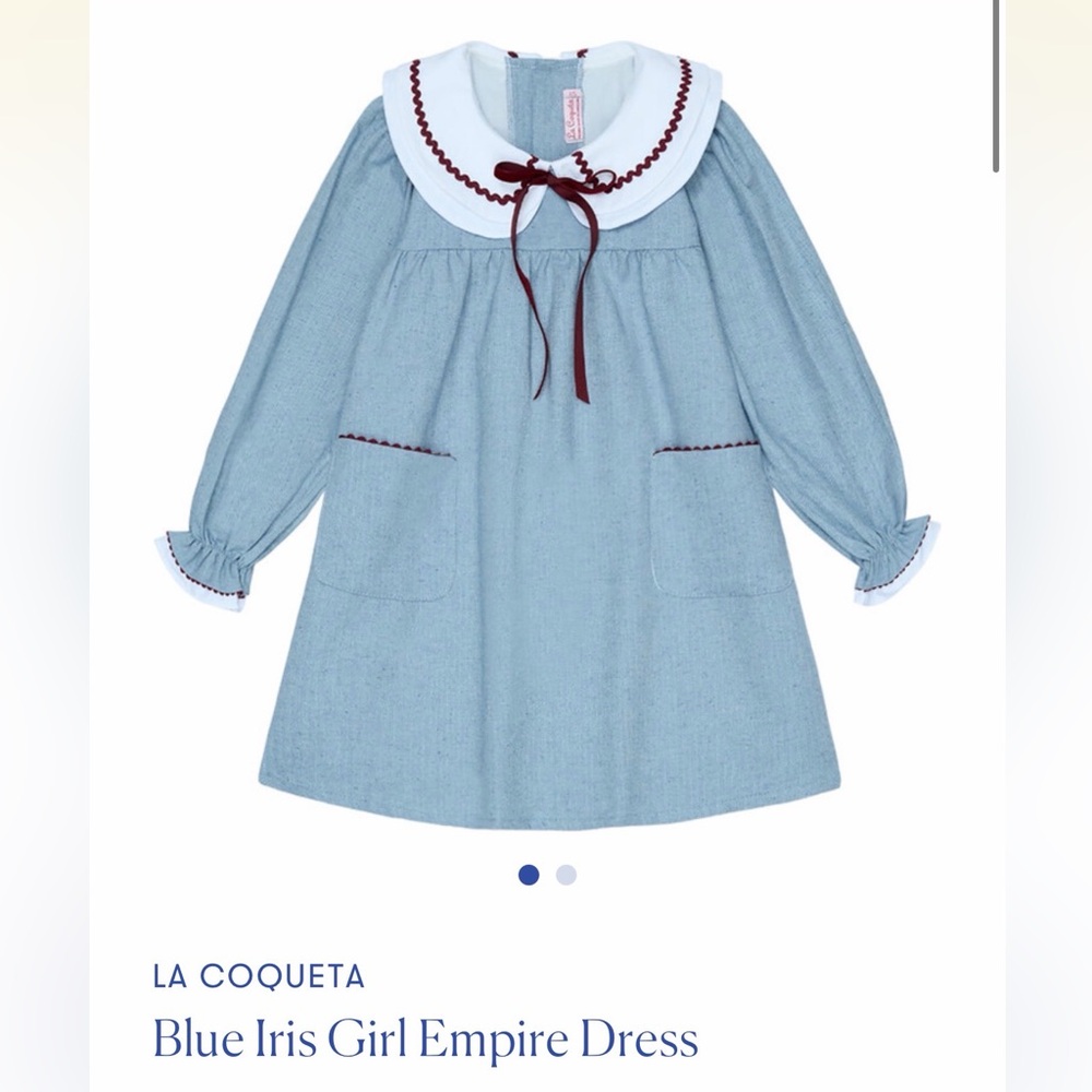 La Coqueta Blue Iris Girl Empire Dress